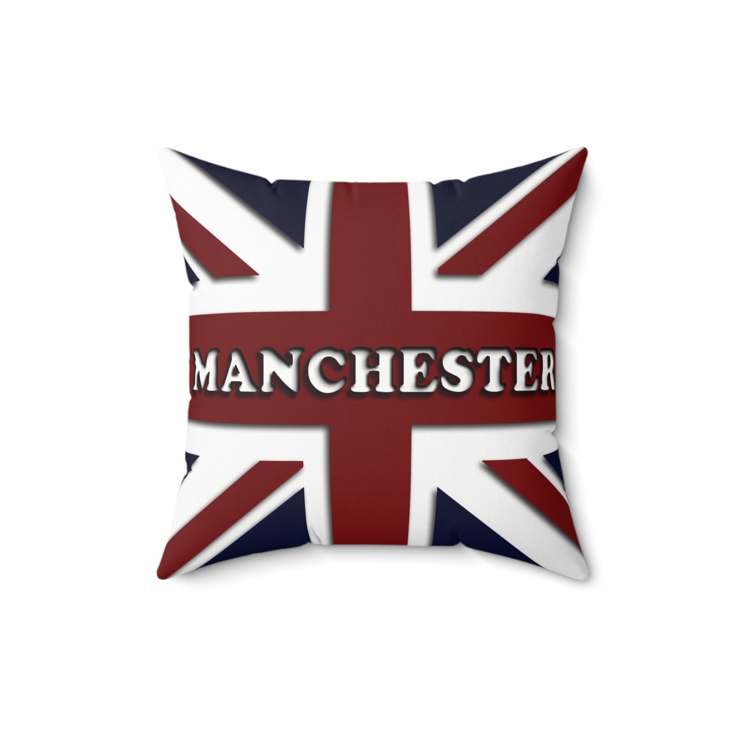 Union Jack Manchester Square Pillow - Cozy British Home Decor - USA