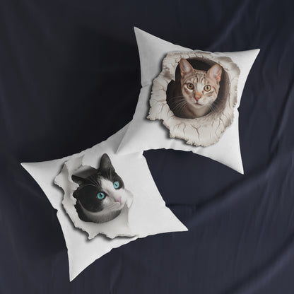 Cat 1 - Square Pillow - UK