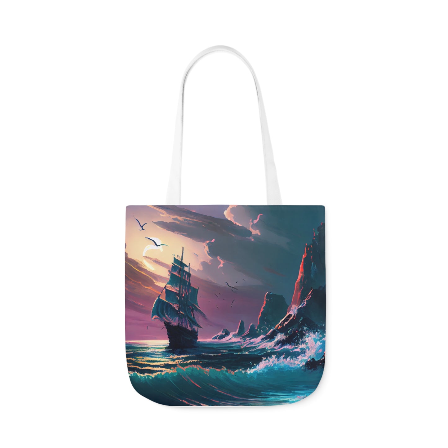 Seascape #5 - Polyester Canvas Tote Bag (AOP)