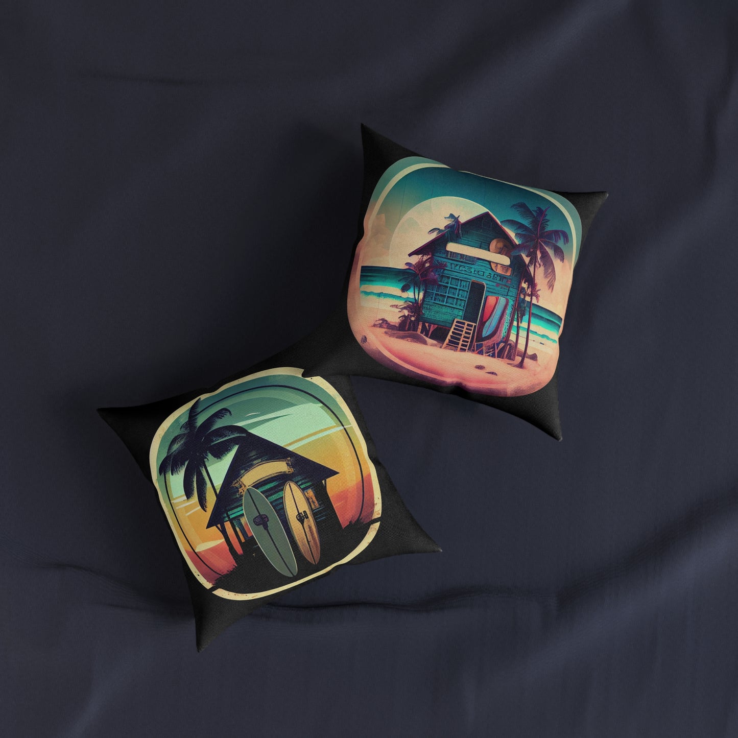 Surf Shack - Square Pillow - UK