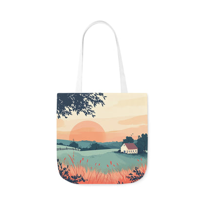 Sunrise In The Countryside #2 - Polyester Canvas Tote Bag (AOP)