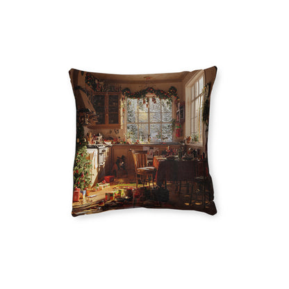 Cosy Christmas Square Pillow - Festive Home Decor UK