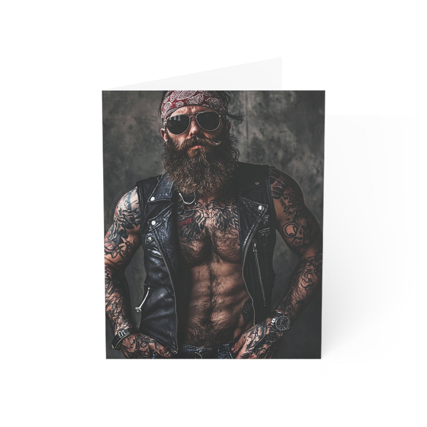 Large Hairy Biker Greeting Cards - Set of 1, 10, 30, or 50pcs for All Occasions - USA