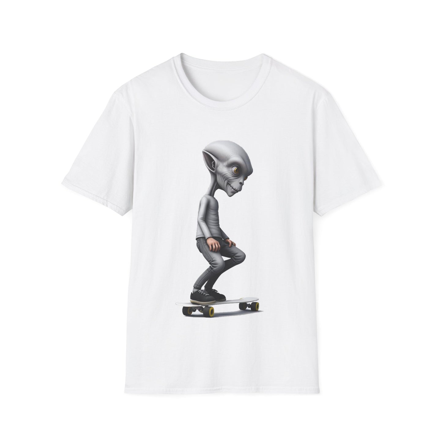 Alien Skater - Unisex Softstyle T-Shirt - UK