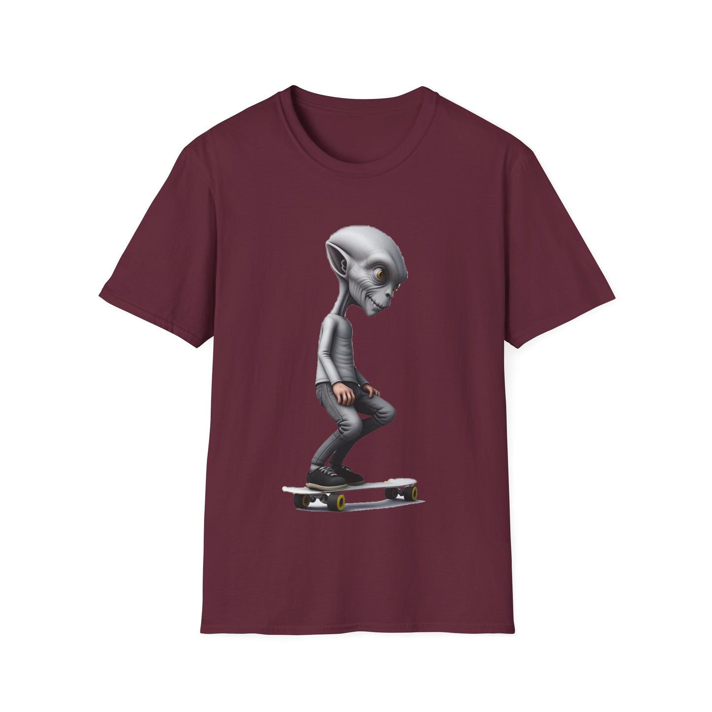 Alien Skater - Unisex Softstyle T-Shirt - UK