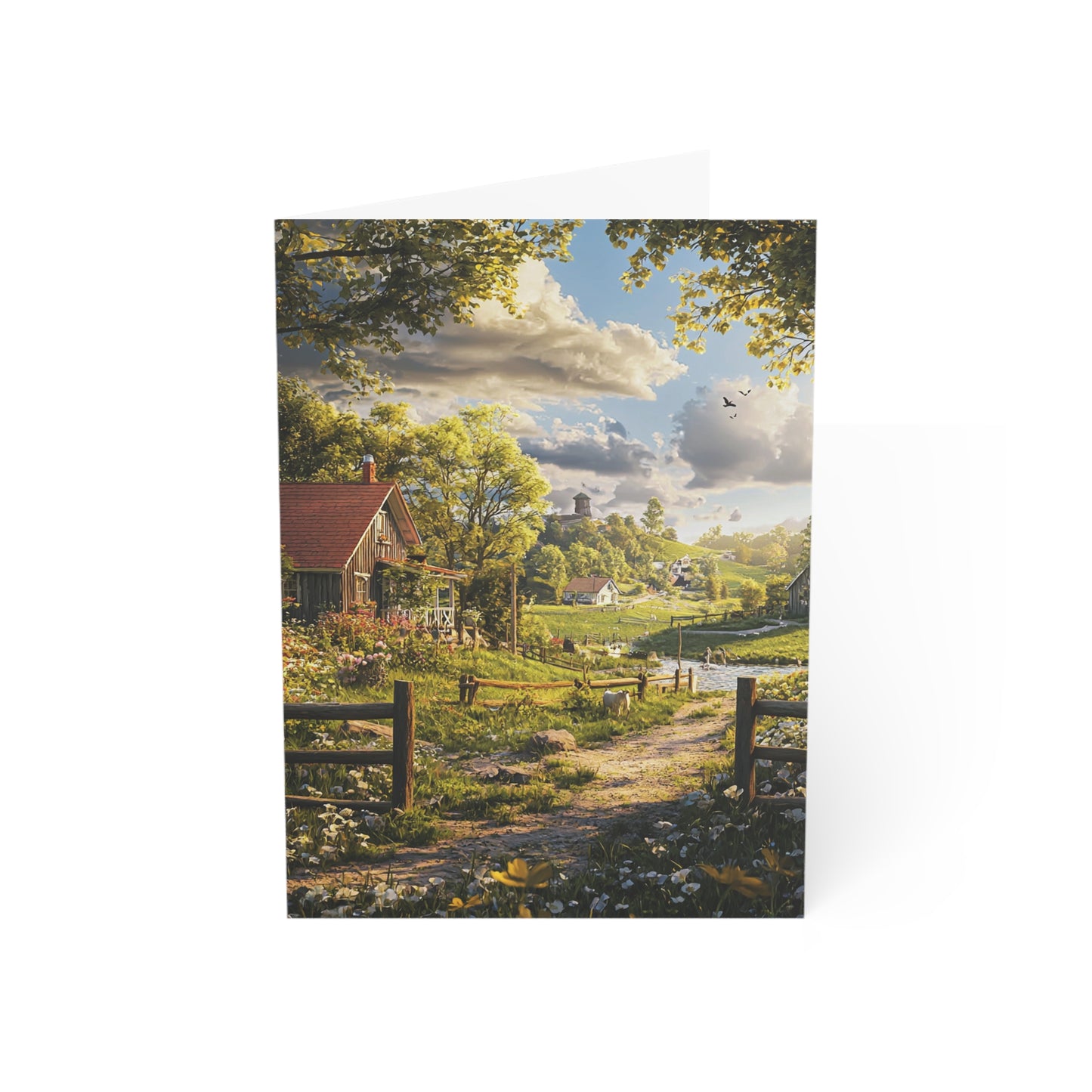 Pretty English Countryside 3 - Greeting Cards - Set of 1, 10, 30, or 50pcs for All Occasions - USA