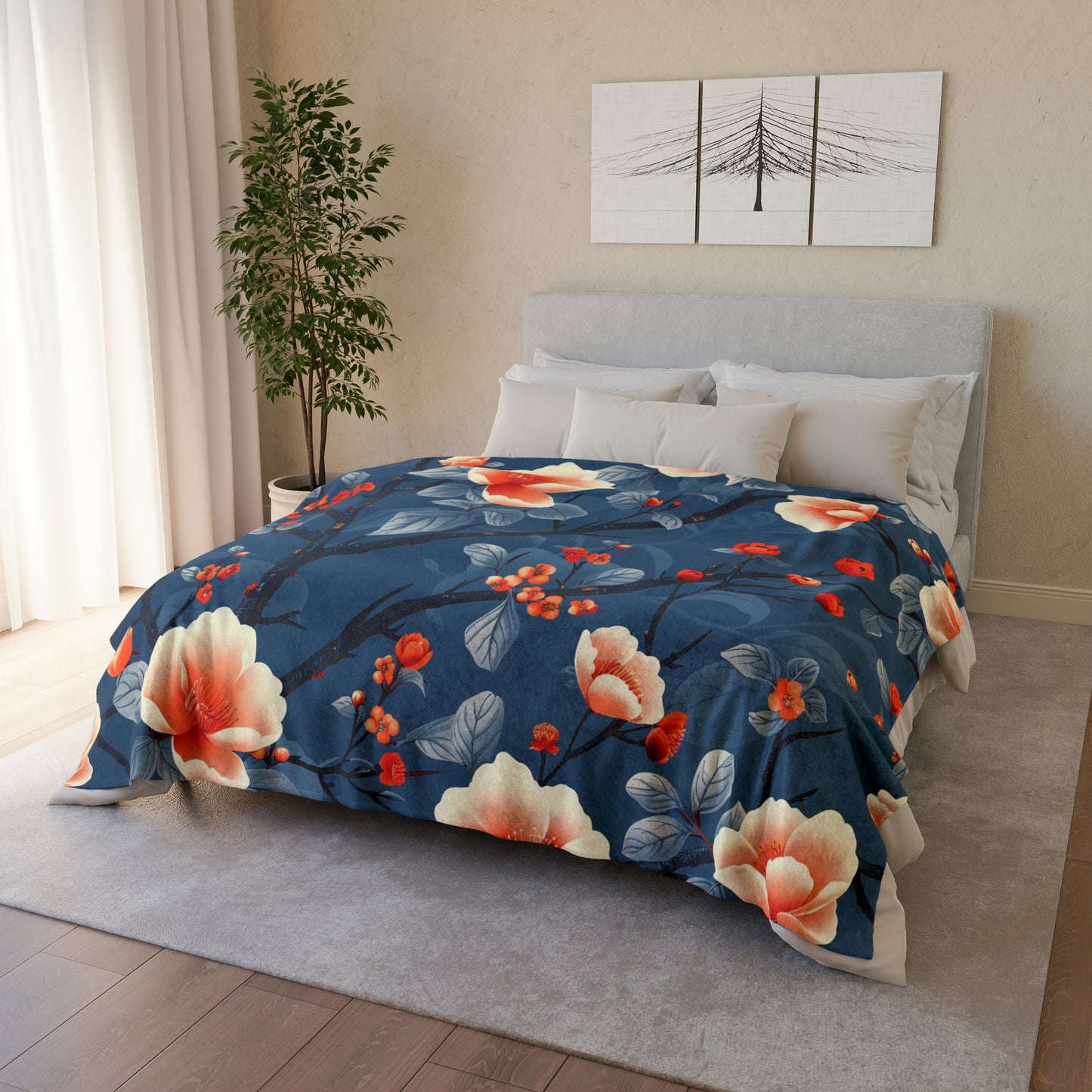 Chinoiserie #1 - Soft Polyester Blanket