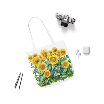 Sunflower Design - Polyester Canvas Tote Bag (AOP)