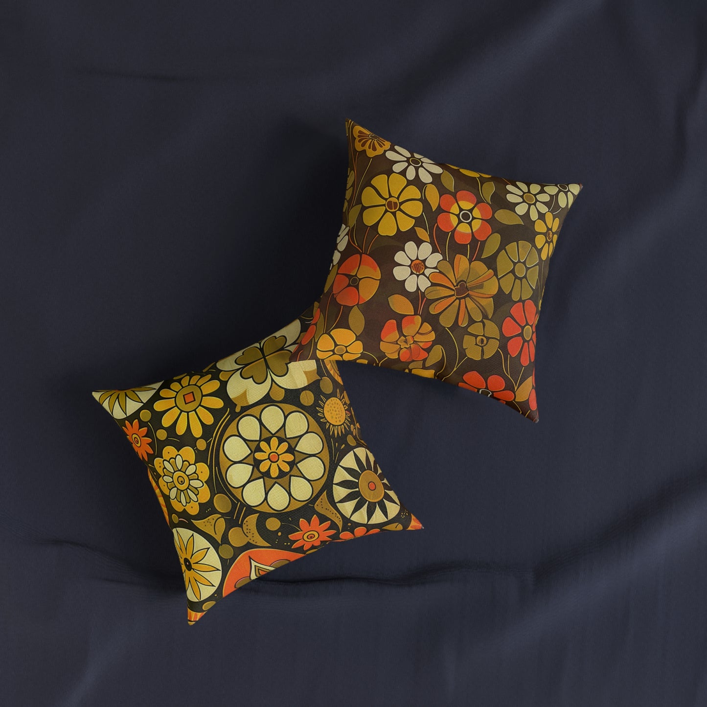 1960's Retro 3 - Square Pillow - UK