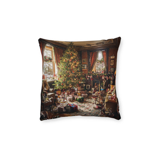 Cosy Christmas Square Pillow - Festive Home Decor UK