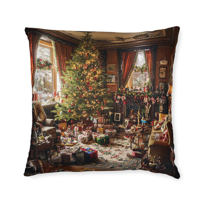 Cosy Christmas Square Pillow - Festive Home Decor UK
