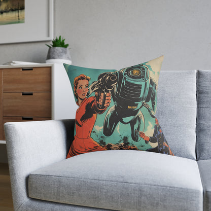 1950's Space Comic 2 - Square Cushion - Space Home Decor UK
