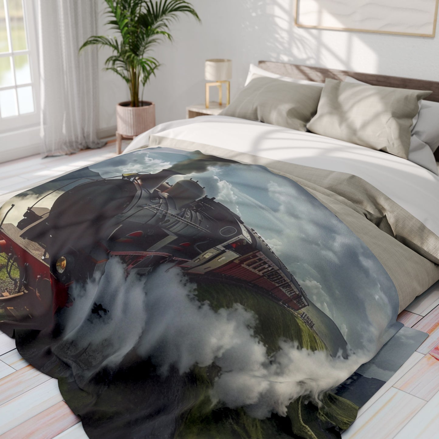 Steam Train #3 - Arctic Fleece Blanket - UK, USA