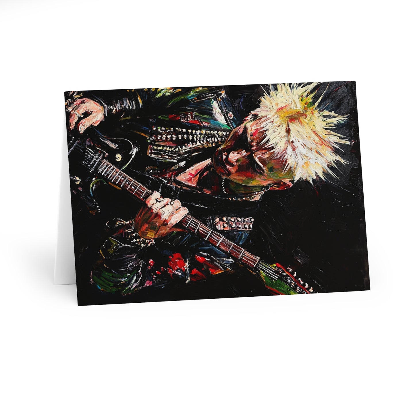 Punk Guitar - Blank Card (5 Pack) UK