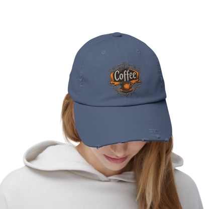Vintage Style Hat 4 for Coffee Lovers - Unisex Distressed Coffee Cap - USA