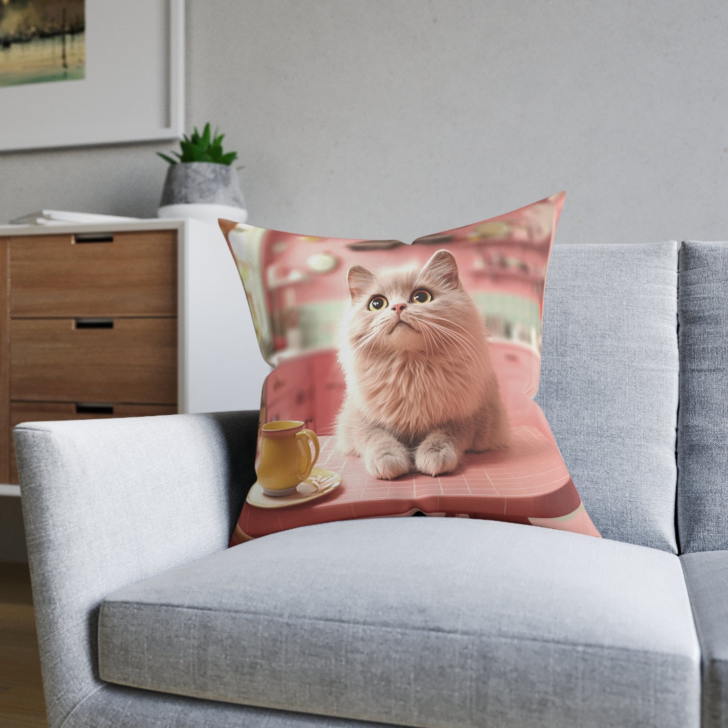 Cute Kitty 2 - Square Pillow UK
