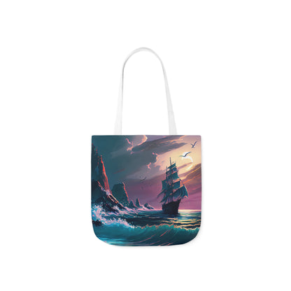 Seascape #5 - Polyester Canvas Tote Bag (AOP)