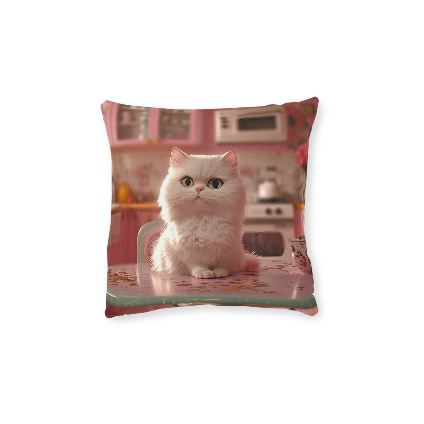 Cute Kitty Square Pillow UK