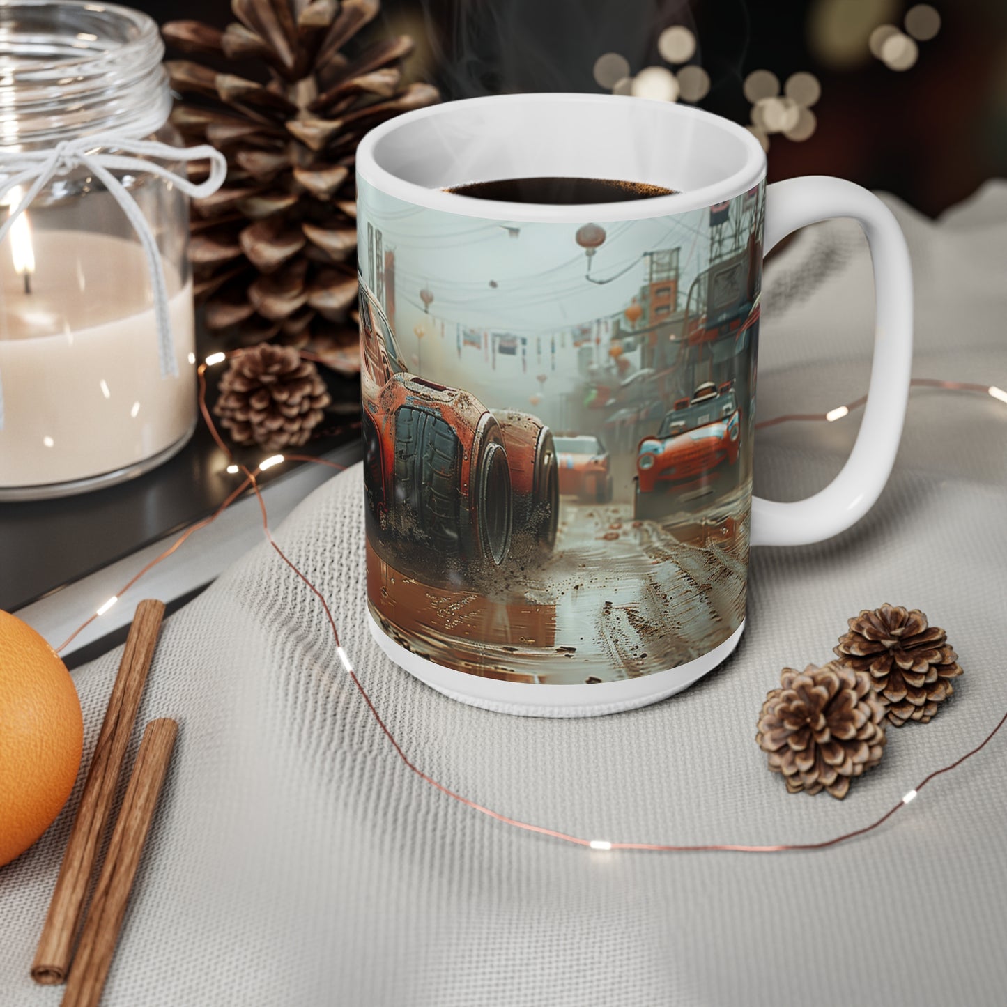 Futuristic Car 4 Ceramic Coffee Cups, 11oz, 15oz - UK