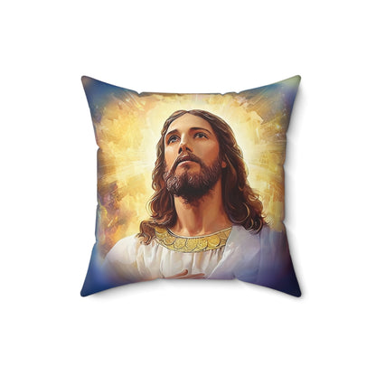 Jesus - Spun Polyester Square Pillow USA