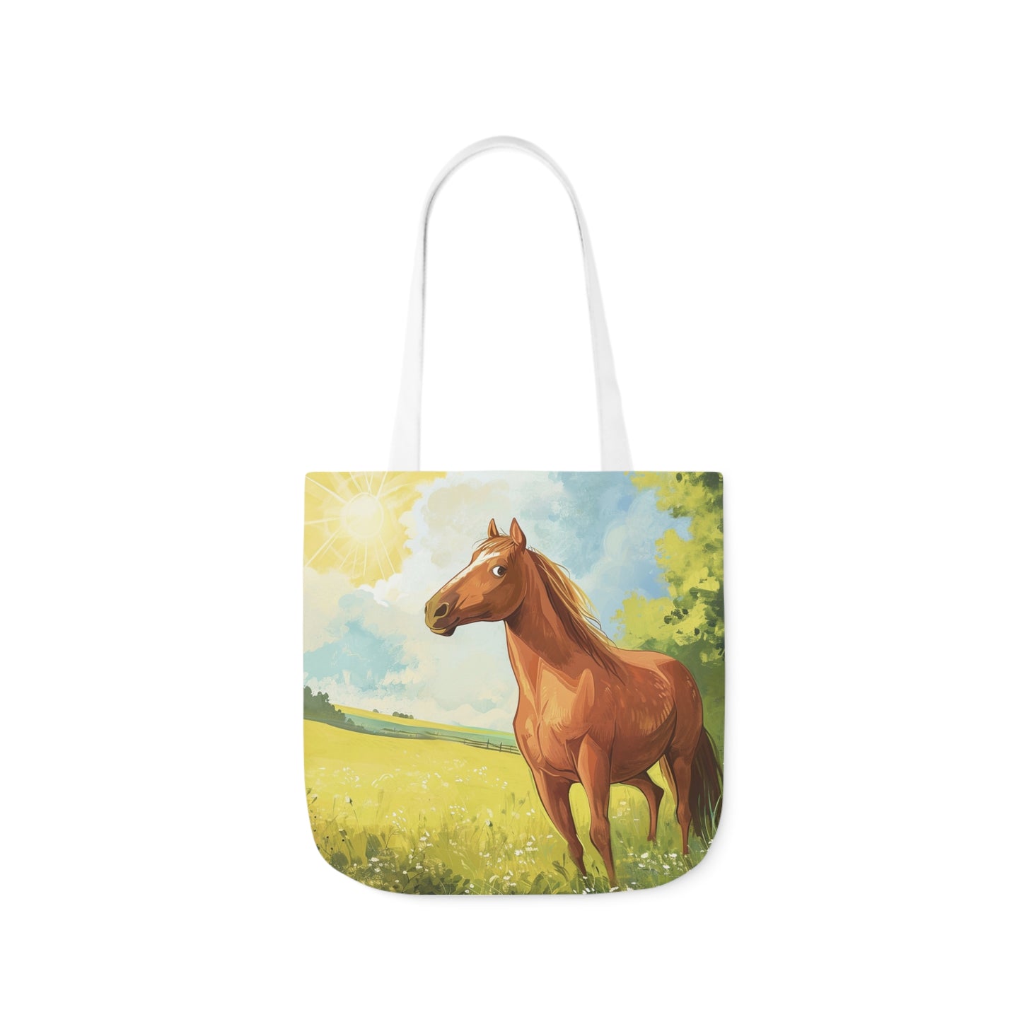 Horse #1 Polyester Canvas Tote Bag (AOP)