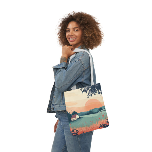Sunrise In The Countryside #2 - Polyester Canvas Tote Bag (AOP)