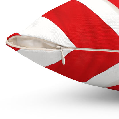 Strawberries and Cream - Spun Polyester Square Pillow - USA