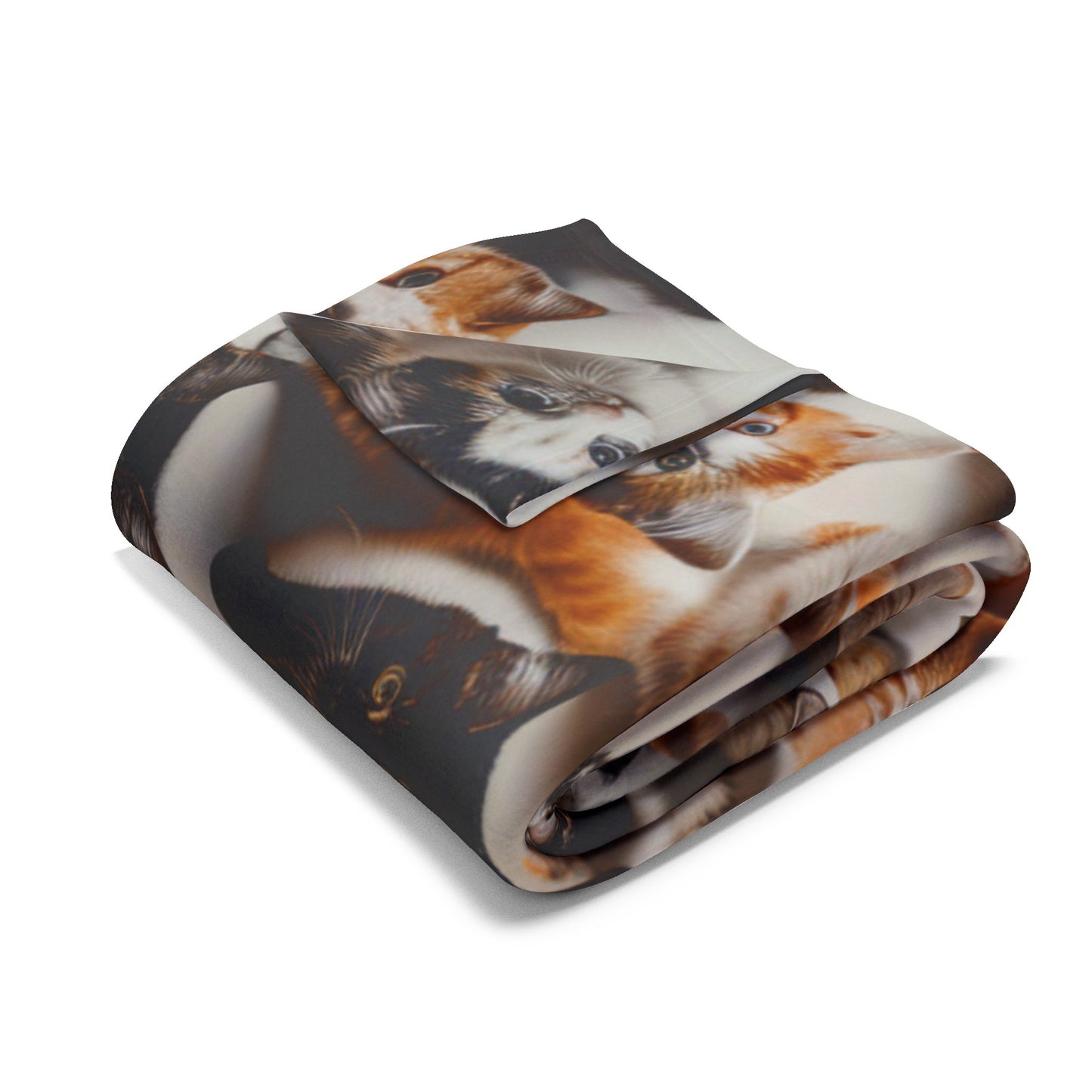 Cats Dinnertime Arctic Fleece Blanket - UK, USA