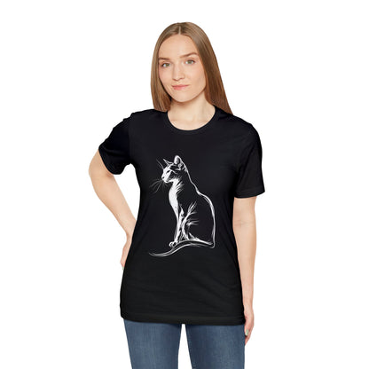 Cat Silhouette #6 - Unisex Jersey Short Sleeve Tee