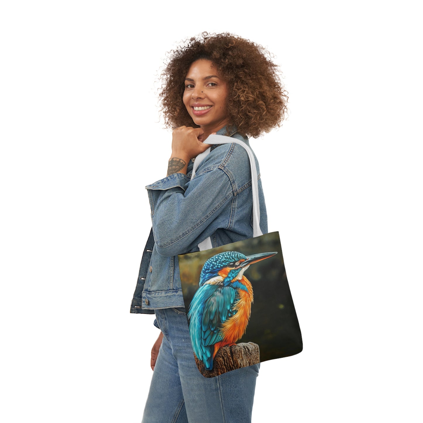 Kingfisher - Polyester Canvas Tote Bag (AOP)