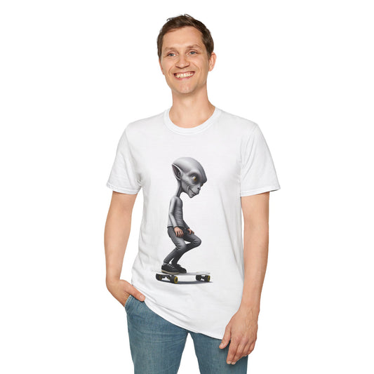 Alien Skater - Unisex Softstyle T-Shirt - UK