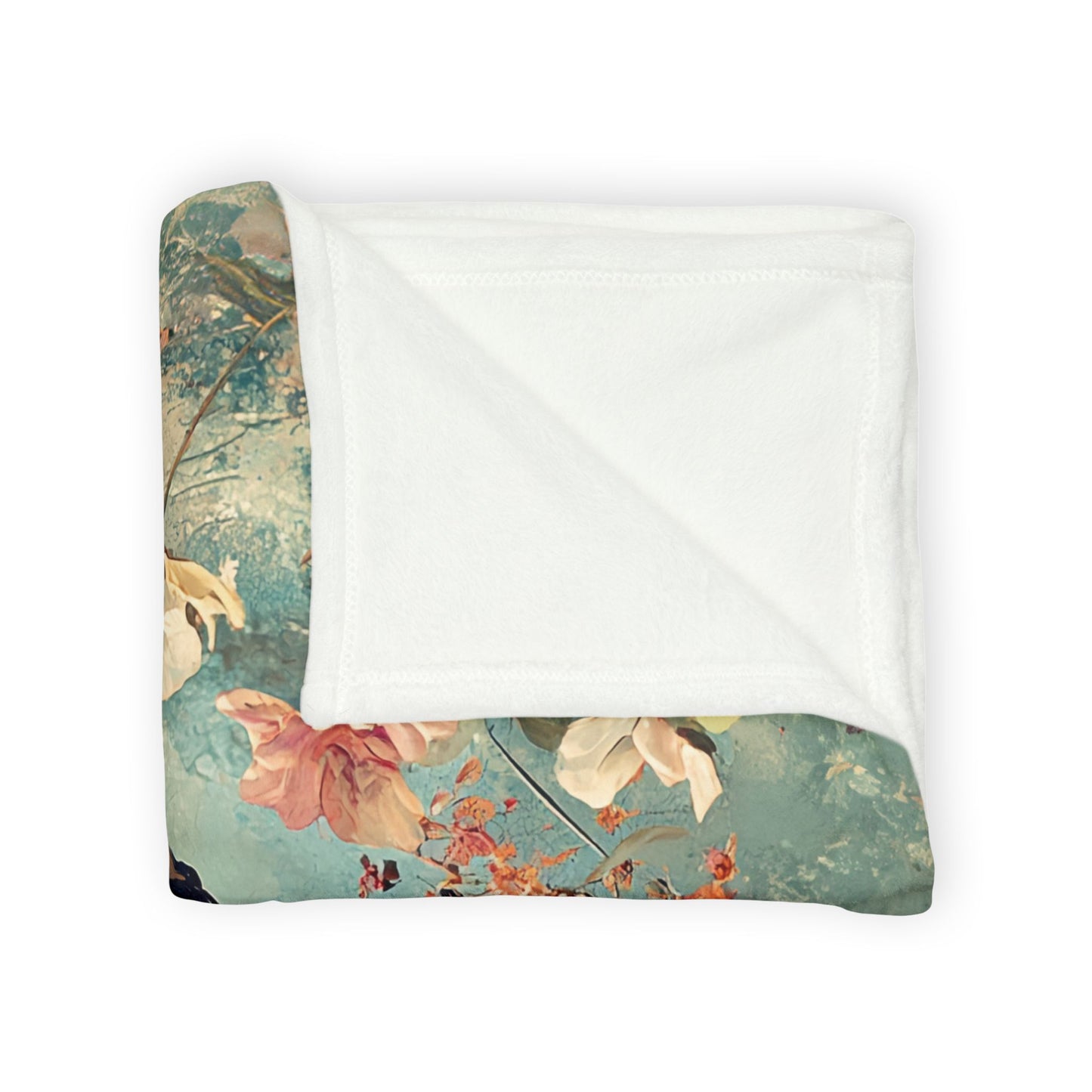 Elegant Hummingbird Soft Polyester Blanket - Cozy Floral Throw for Home Decoration UK