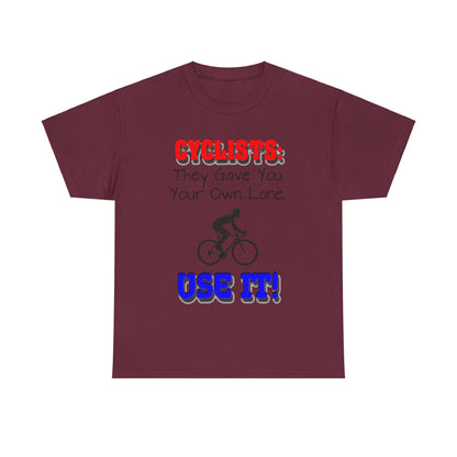 Cyclists 1 - Unisex Heavy Cotton Tee - UK