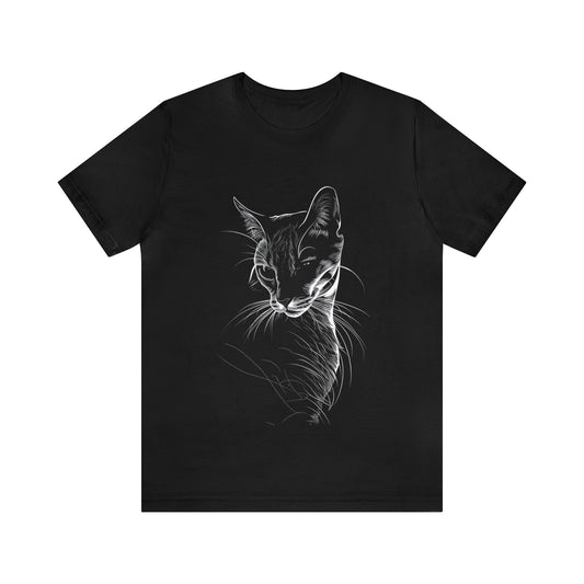 Cat Silhouette #3 - Unisex Jersey Short Sleeve Tee