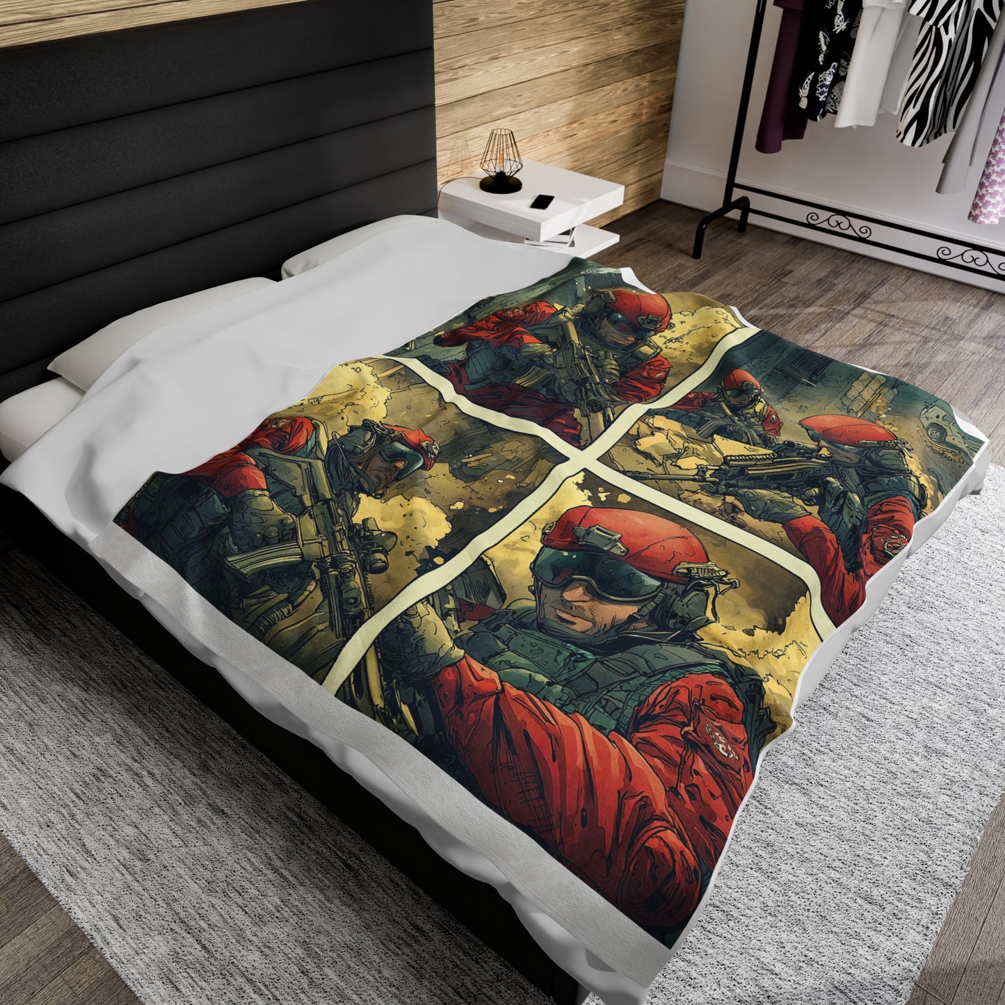 Special Forces Comic Cover  - Velveteen Plush Blanket USA