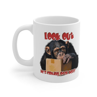 Look Out White Ceramic Mug, 11oz UK