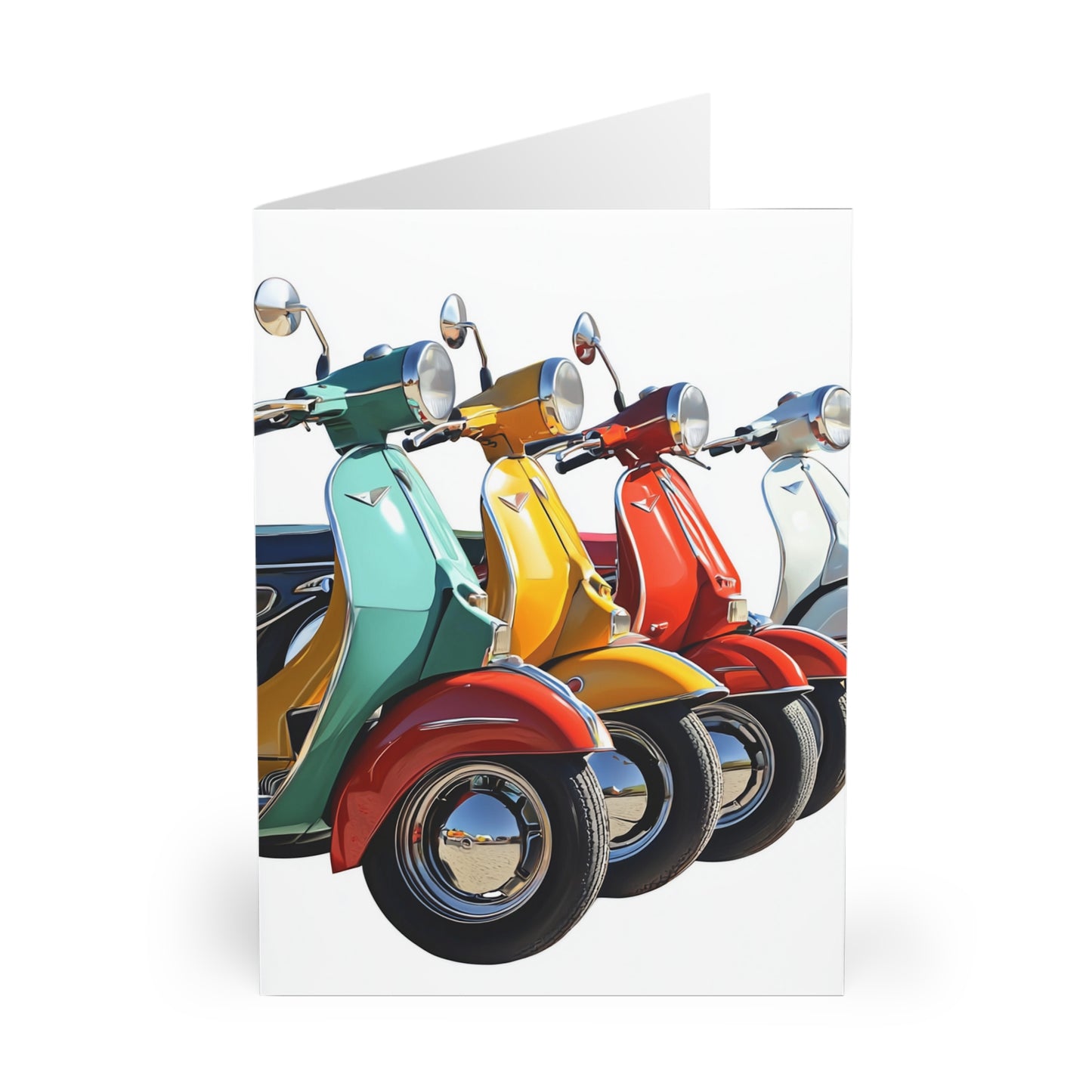 1960s Scooters - Blank Card (5 Pack) UK