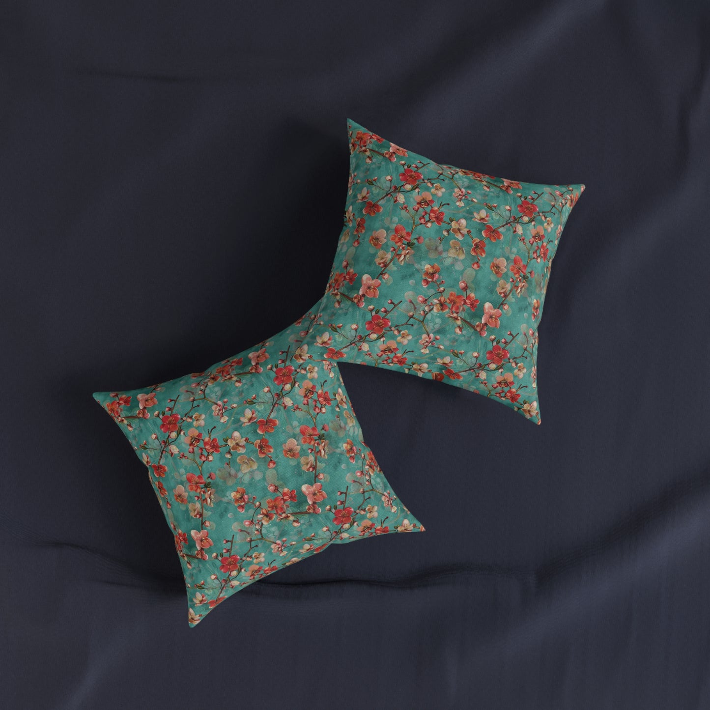 Turquoise Chinoiseries - Square Pillow - UK