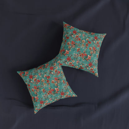 Turquoise Chinoiseries - Square Pillow - UK