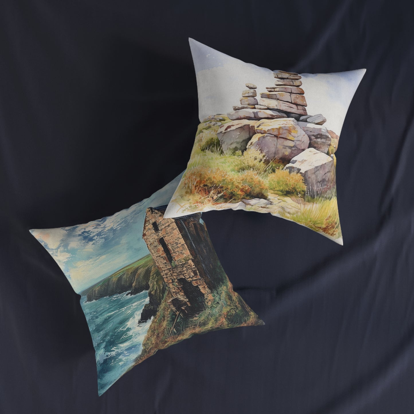 Cornwall - Square Pillow - UK