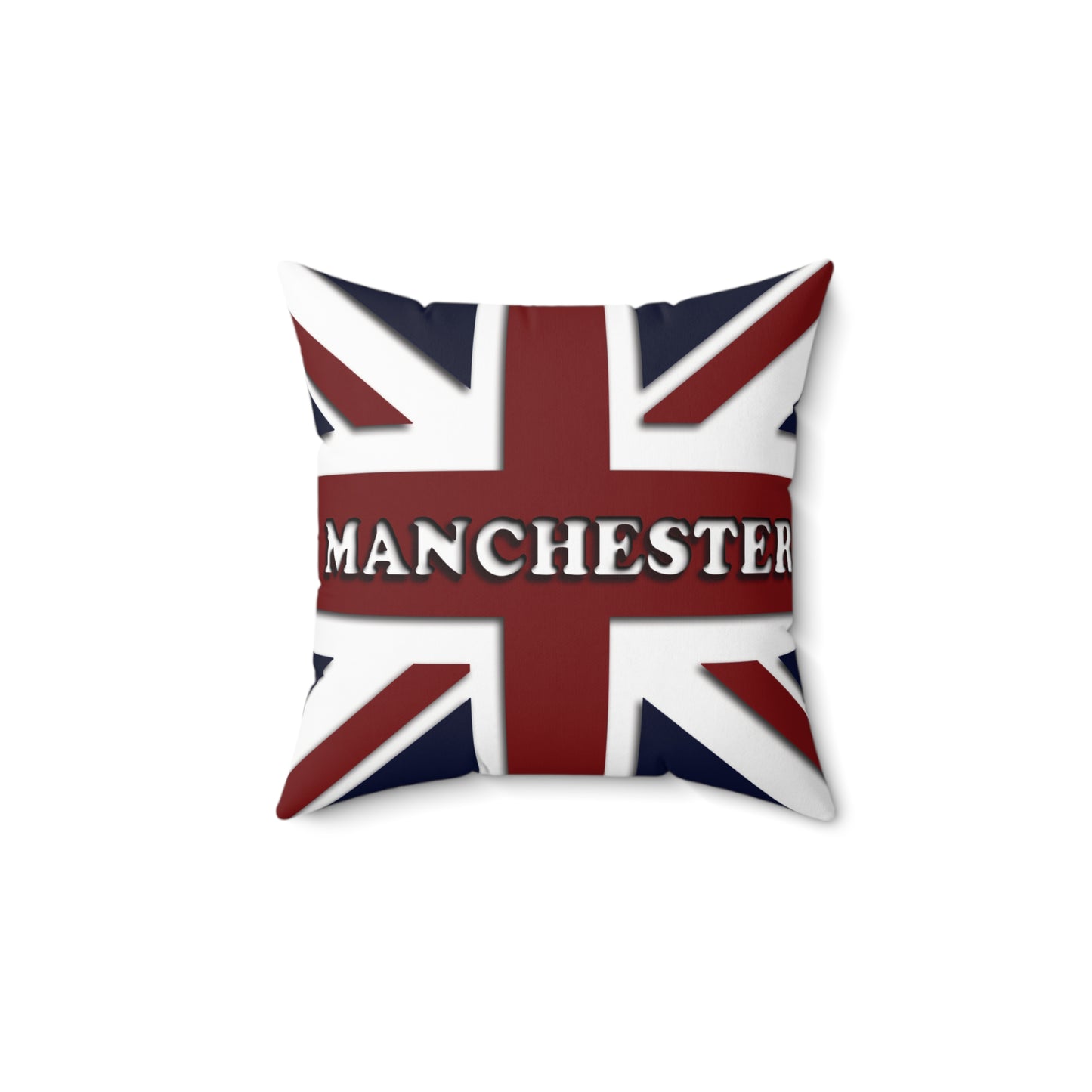 Union Jack Manchester Square Pillow - Cozy British Home Decor - USA