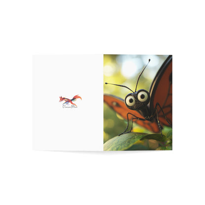 Staring Butterfly Greeting Cards - Set of 1, 10, 30, or 50pcs for All Occasions - USA