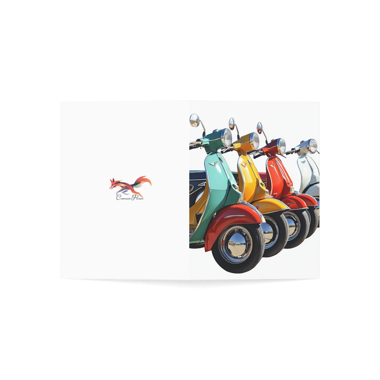 Vibrant Scooters Greeting Cards - Set of 1, 10, 30, or 50pcs for All Occasions - USA