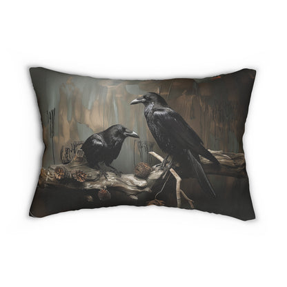 Crow - Spun Polyester Lumbar Pillow - USA
