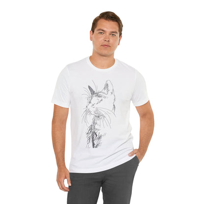 Cat Silhouette #5 - Unisex Jersey Short Sleeve Tee