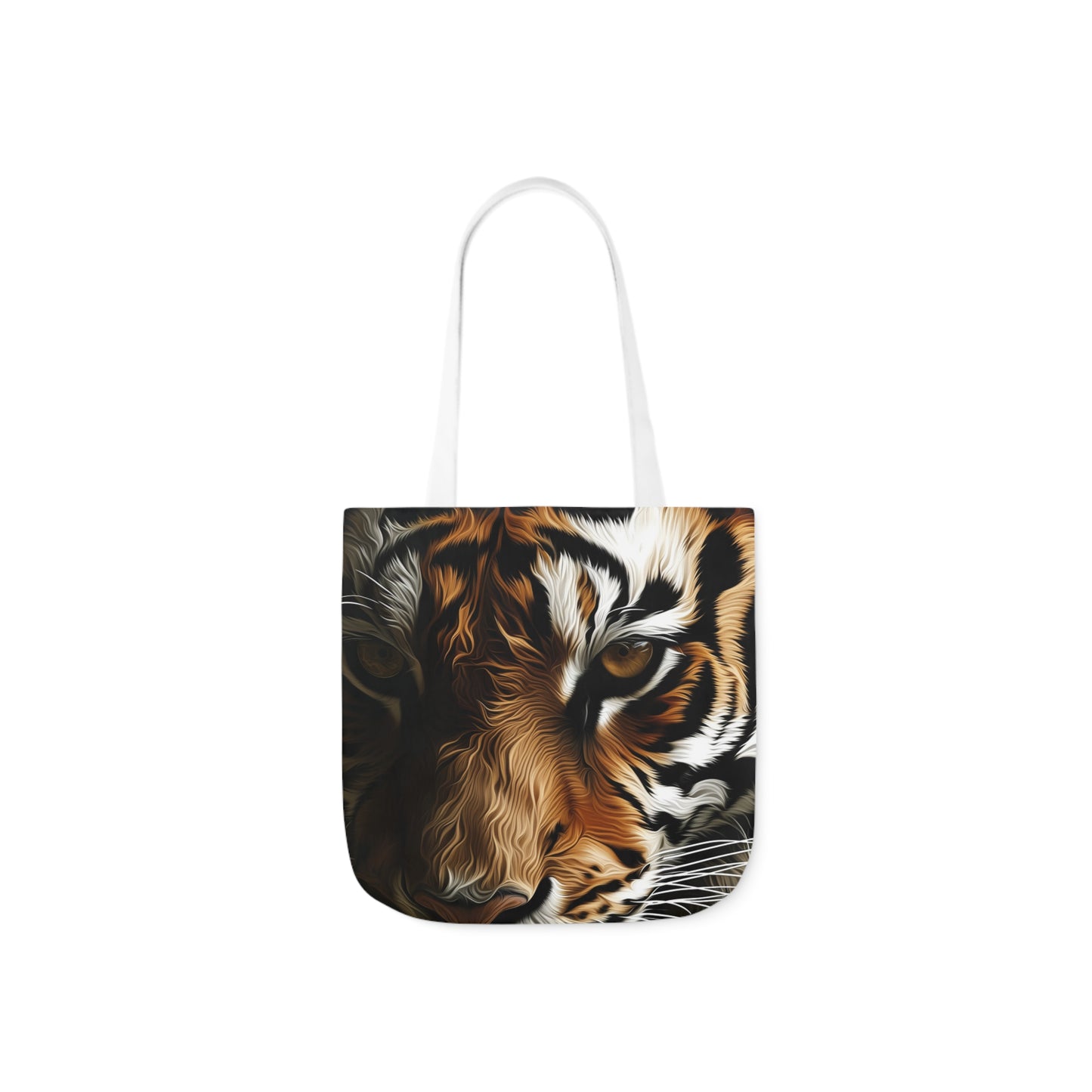 Tiger - Polyester Canvas Tote Bag (AOP)