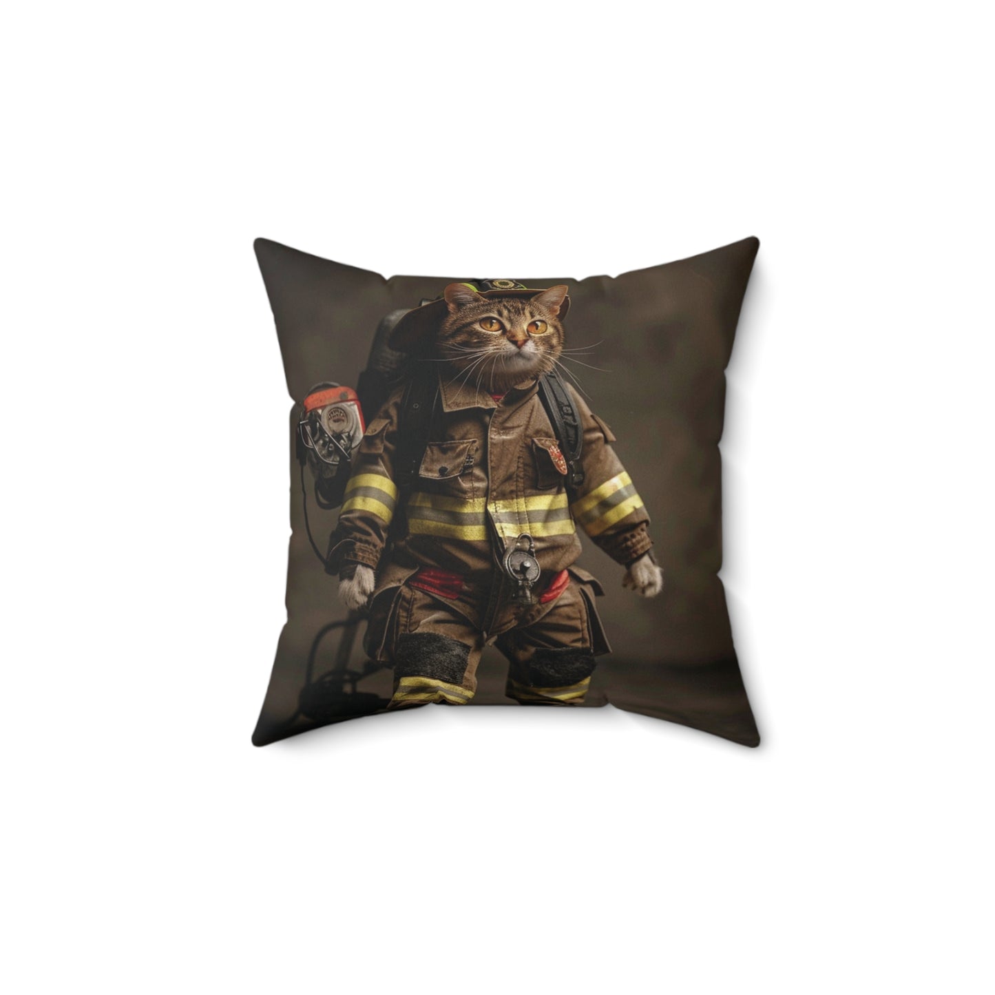 Top Gun Cat - Spun Polyester Square Pillow - USA