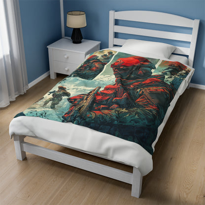 Special Forces Comic Cover 4 - Velveteen Plush Blanket USA