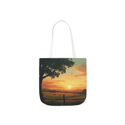 Sunset In The Countryside #2 - Polyester Canvas Tote Bag (AOP)