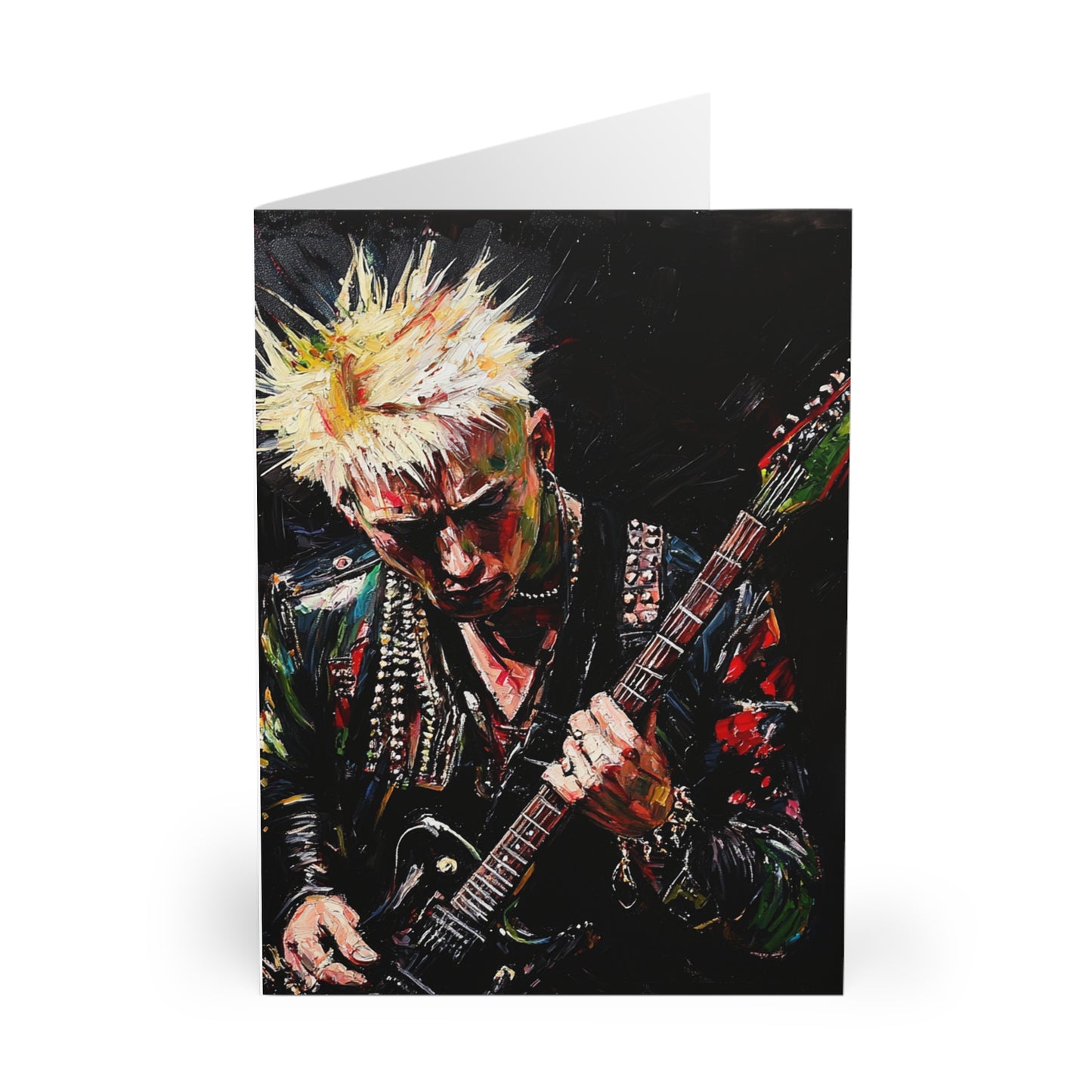 Punk Guitar - Blank Card (5 Pack) UK